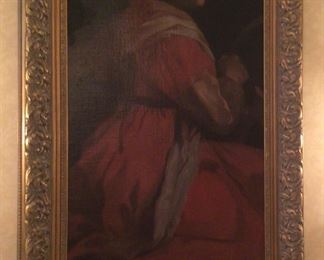 17thc Renaissance style portrait, oil on canvas, 62x36