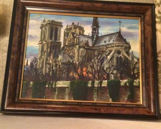 Andre I Petrov, (1894-1975 Russia) “Notre Dame”, oil on canvas