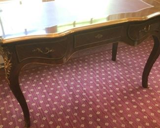 French style rosewood writing desk with ormolu