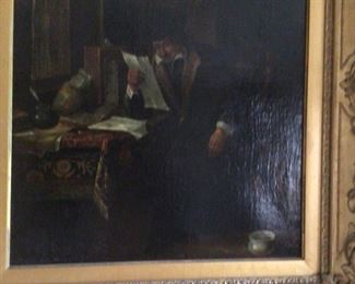 18/19thc genre scene, oil on canvas