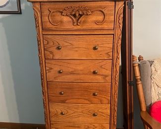 Amish-made lingerie cabinet