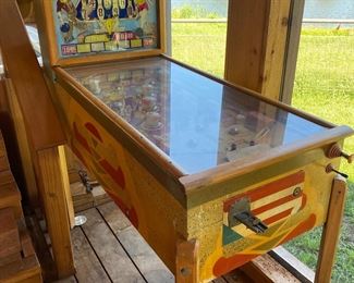 Antique pinball machine