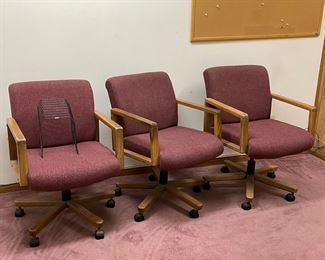 Several of these office chairs