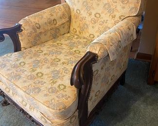 Antique floral chair