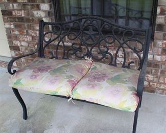 iron patio bench