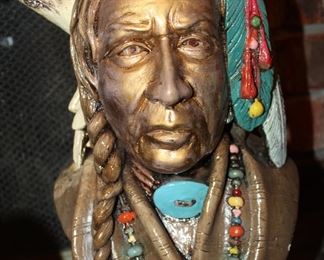 plaster eagle/Indian/bison