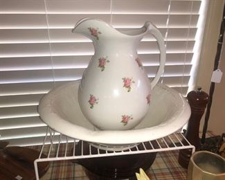 Vintage Edwin M. Knowles pitcher & bowl