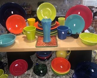 colorful FIESTA dinnerware
