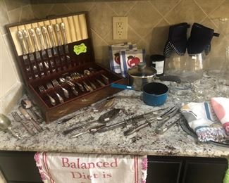 silver serving pieces