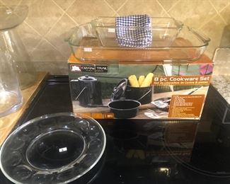 8pc. Ozark Trail outdoor enamel cookware in box