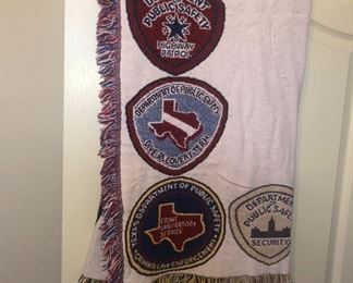 Texas law enforcement woven throw