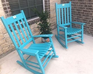 a pair of porch rockers