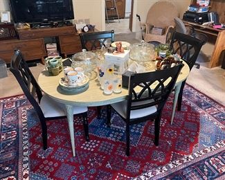 Vintage table with new chairs 