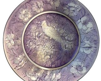 Peacock Amethyst Plate