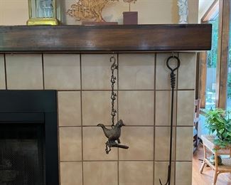 French regulator clock, carved tree figures