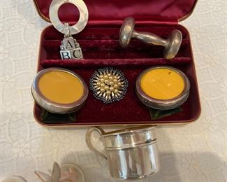 Jomaz pin, sterling baby items