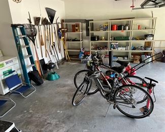 Bicycles and lots of nice garage stuff