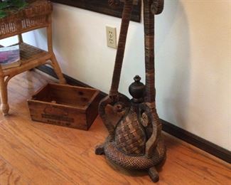 Old Wicker plant stand