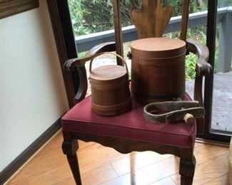 Shaker boxes, hand made stirrup