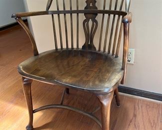 Very nice old Karpen Furniture co. Windsor chair with labels underneath