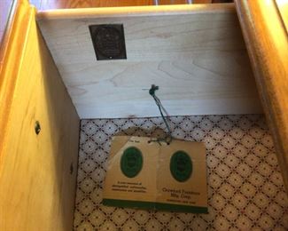 Inside drawer of dresser