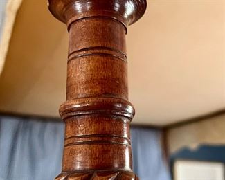 Canopy Bed with Spiral Posts &  Foot , Plain Headboard