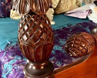 Pineapple bed - Rolled Headboard and Footboard - Rope Bed.