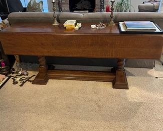 Sofa table with drop leaves and Barley twist legs 
