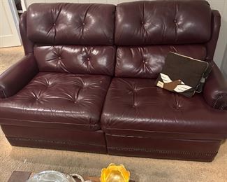 Leather loveseat 