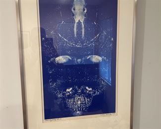 Framed and matted silkscreen by Arthur Secunda 