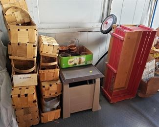 Fruit baskets, little red wagon