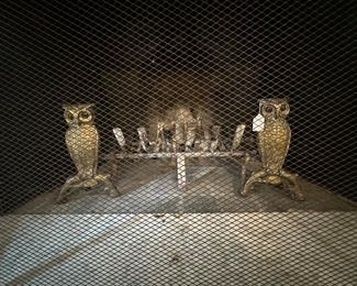 Owl Andirons
