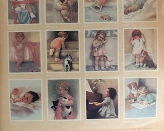 A Bessie Pease Gutmann calendar with 12 great prints of her work suitable for framing.  
