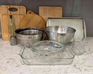 Assortment of cooking and bake ware