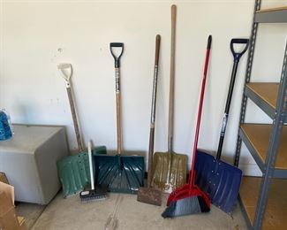 Five Snow Shovels and 2 Brooms