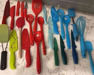 Kitchen Cooking, baking utensils and knives