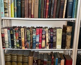A library full of antique and vintage books