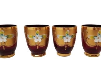 Bohemian Cranberry Glasses