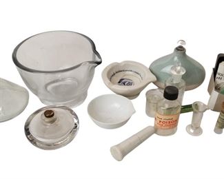 Vintage Apothocary, Pyrex, Pharmacudical