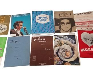 Elton John, Moody Blues, Johnny Cash Etc Songbooks