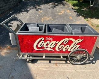 CocaCola Peddlers Beverage Cart 6FT Long 3FT Tall