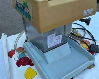 Hawaiis Finest Shaved Ice Shaver Machine Model 1027 with Banner