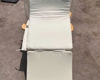 25x76inch Lounge Chair Cushions with Velcro Straps on Back and Seat Ties