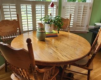 Oak Table and Chairs 