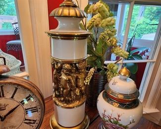 Vintage Lamp with Cherubs