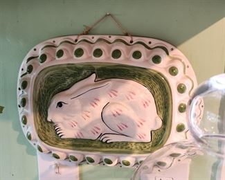 Ceramic Bunny Wall Decor