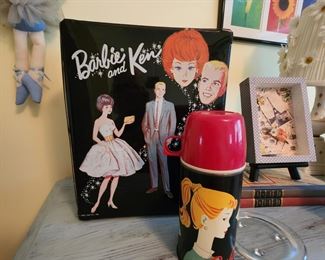 Vintage Barbie and Ken Case and Thermos