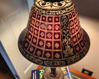 Unique Lamp with Glass Shade