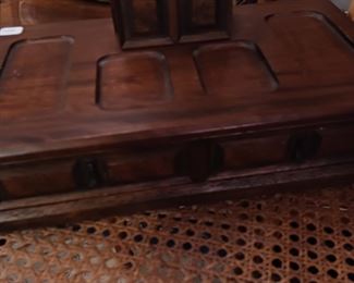 Mele Gentlemans Valet Mens Vintage Wooden Dresser Top Accessories Tray With Drawer Desk Secretary Organizer Storage Box Jewel Case