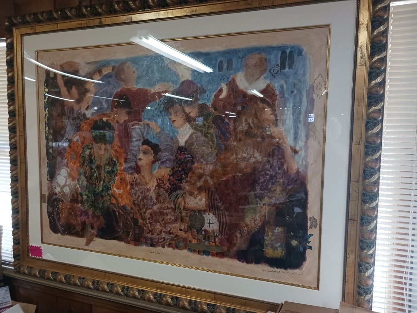 Roy FairchildWoodard Sound of Moon Serigraph Print Dancing Figures Framed